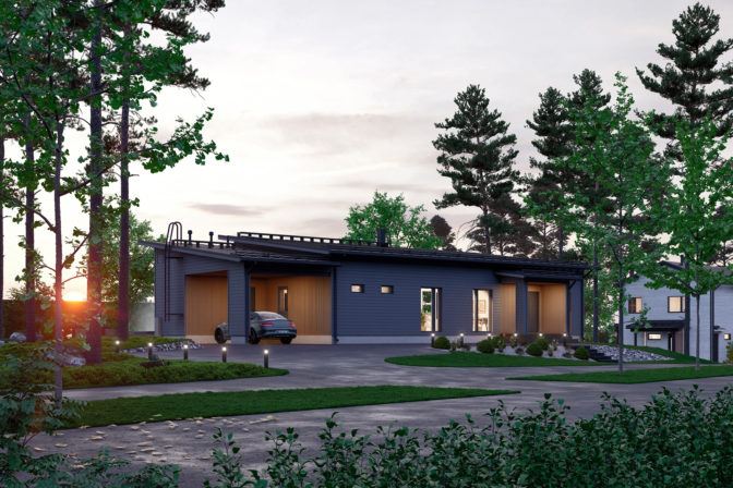 Designtalo Villa Kungen etupihakta